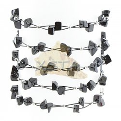 Baltic amber black bracelet with wire